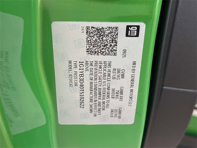 New 2026 Chevrolet Corvette Stingray Preferred Conv w/ 2LT image 31