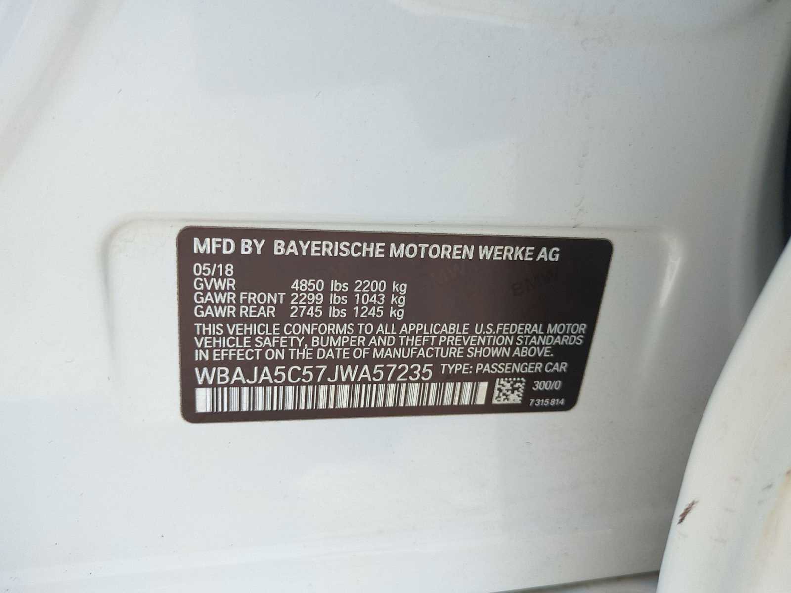 Used 2018 BMW 530i w/ Premium Package RWD image 33