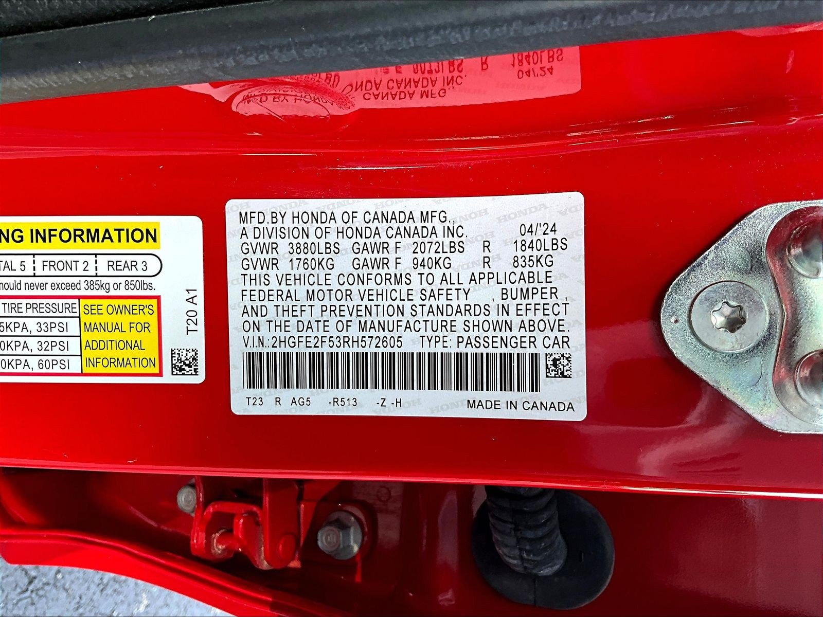Certified 2024 Honda Civic Sport image 18