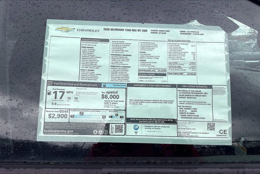 New 2026 Chevrolet Silverado 1500 W/T w/ WT Value Package image 15