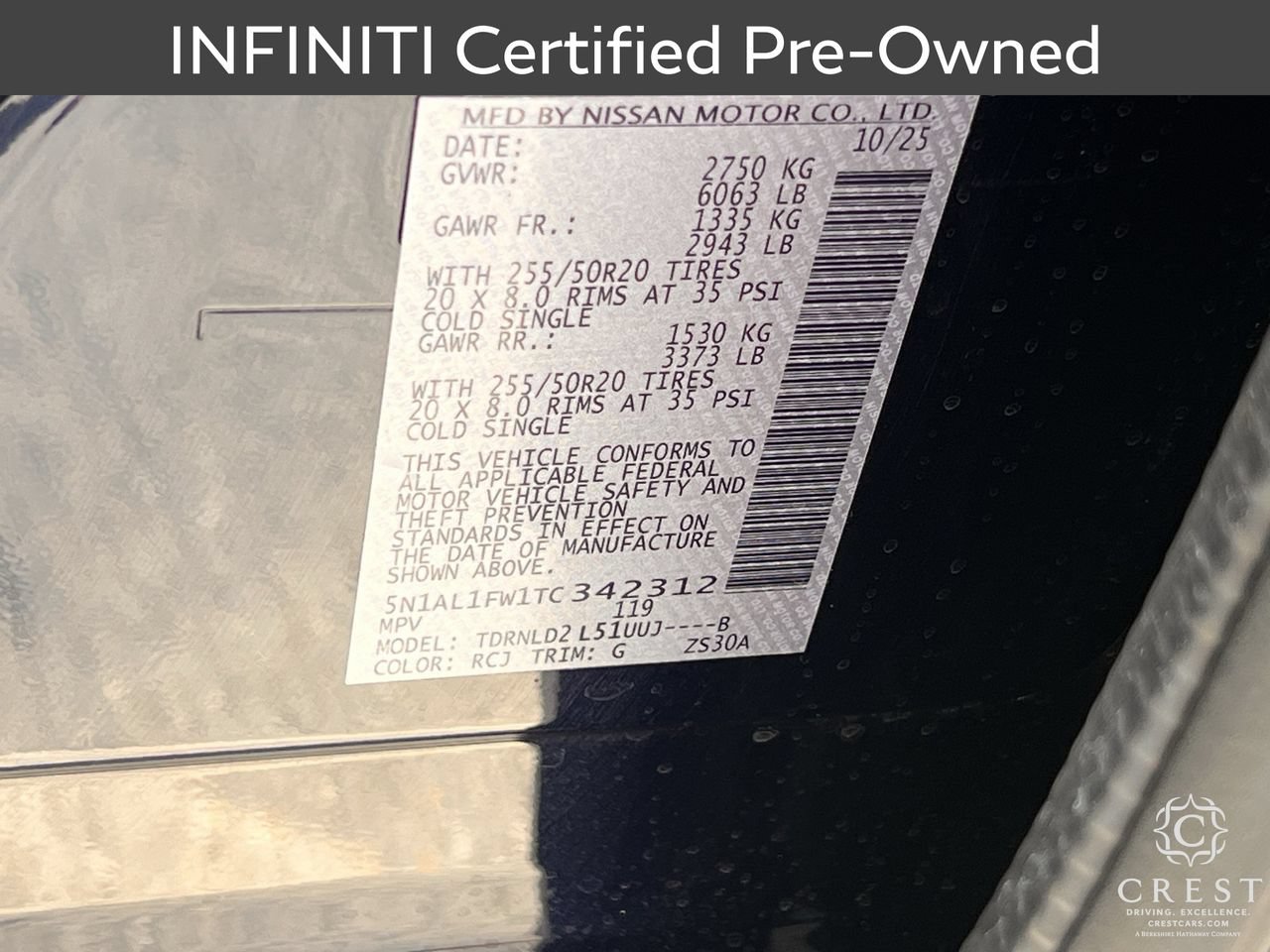 Certified 2026 INFINITI QX60 Sport AWD/4WD image 34
