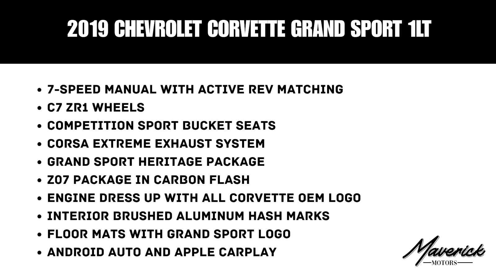 Used 2019 Chevrolet Corvette Grand Sport w/ Grand Sport Heritage Package RWD image 55