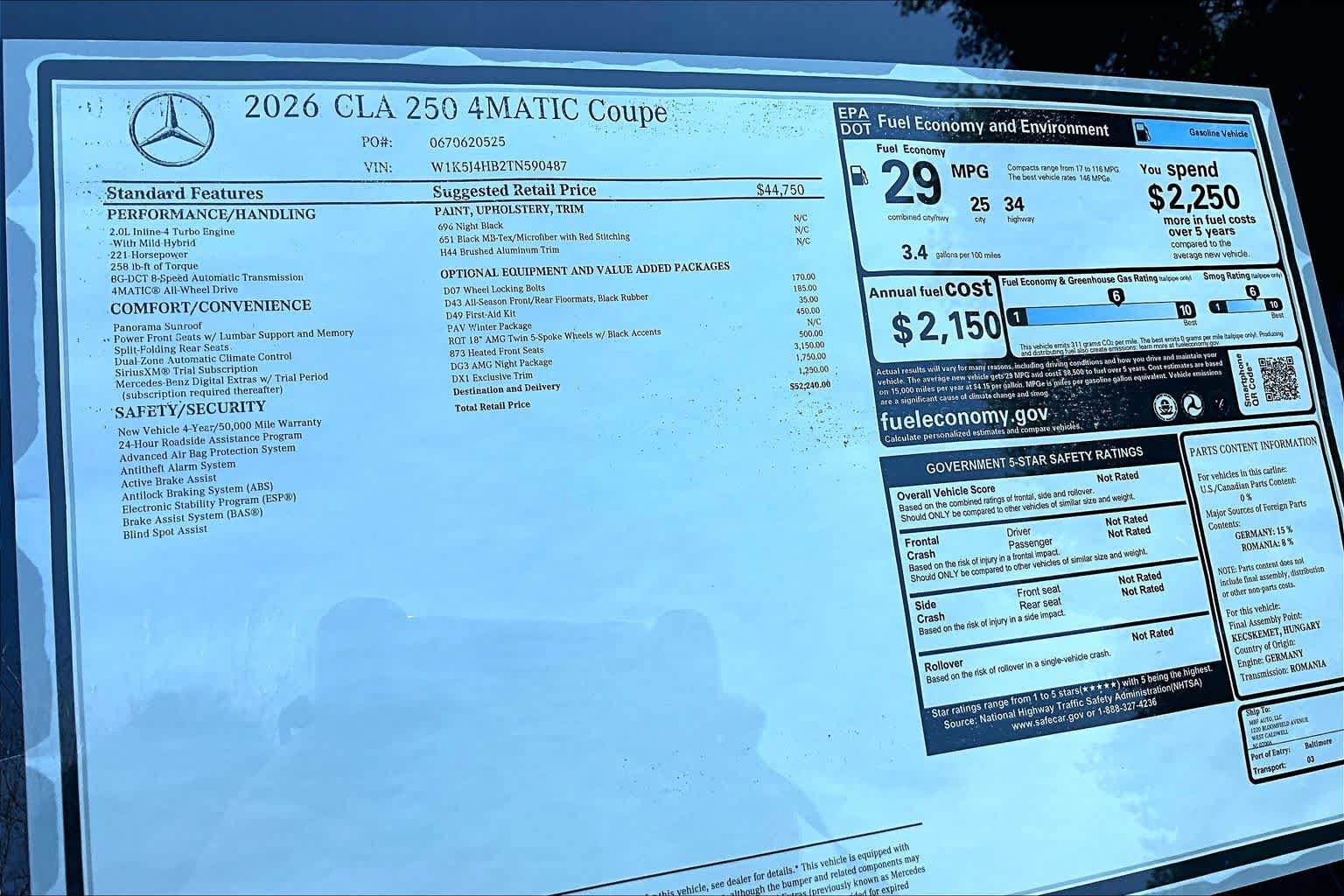New 2026 Mercedes-Benz CLA 250 4MATIC image 19