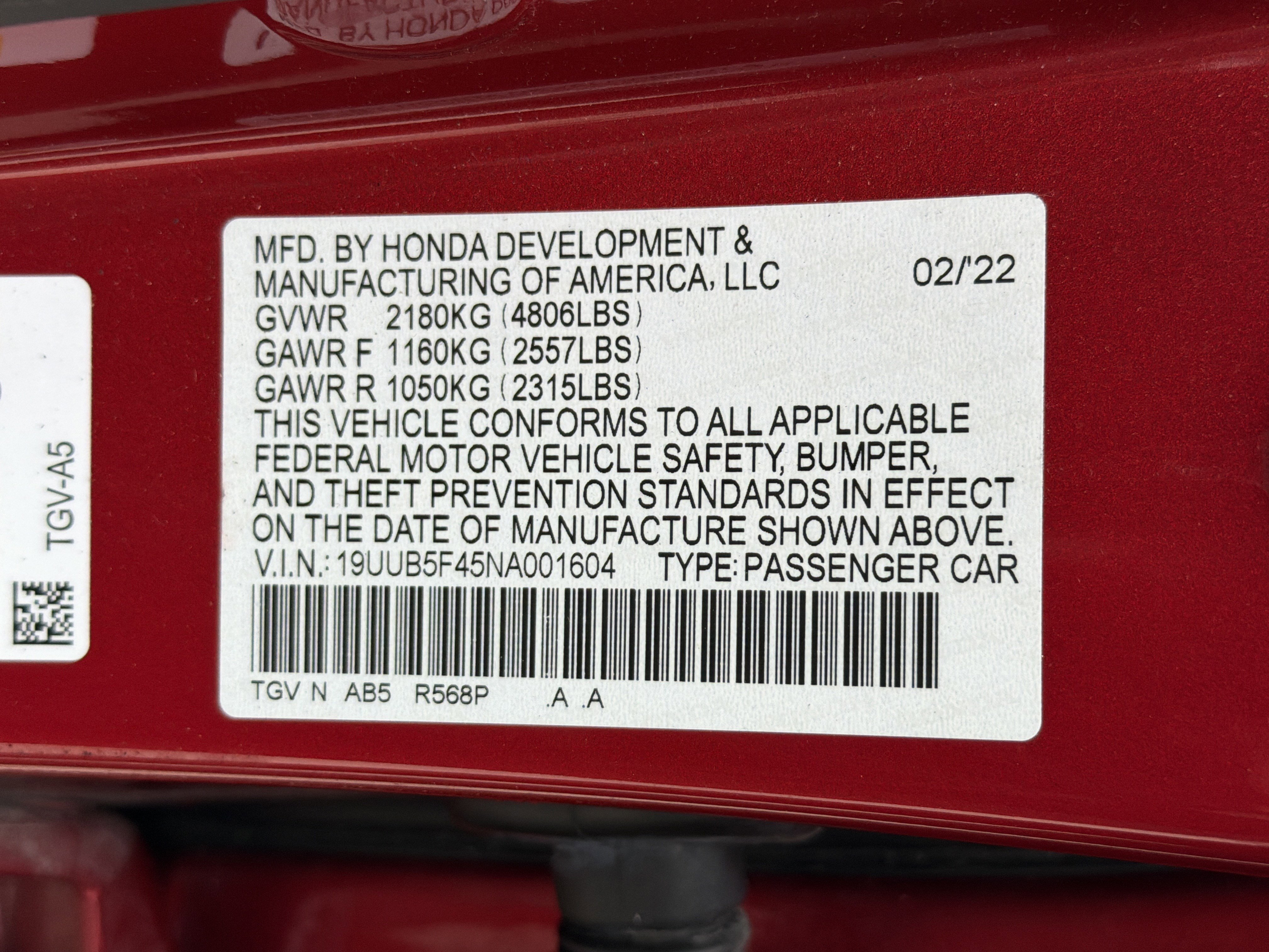 Certified 2022 Acura TLX w/ Technology Package FWD image 35