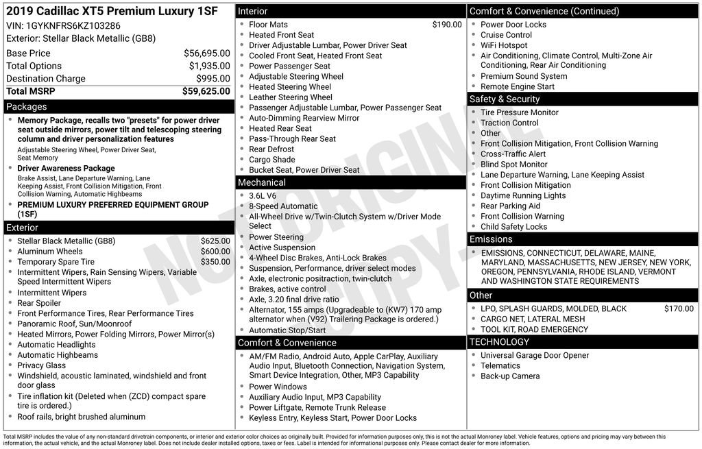 Used 2019 Cadillac XT5 Premium Luxury image 7