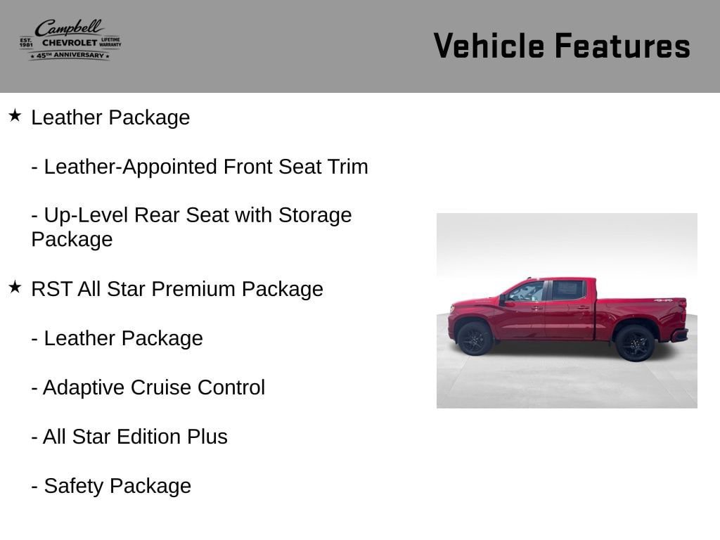 New 2026 Chevrolet Silverado 1500 RST w/ RST All Star Premium Package AWD/4WD image 6