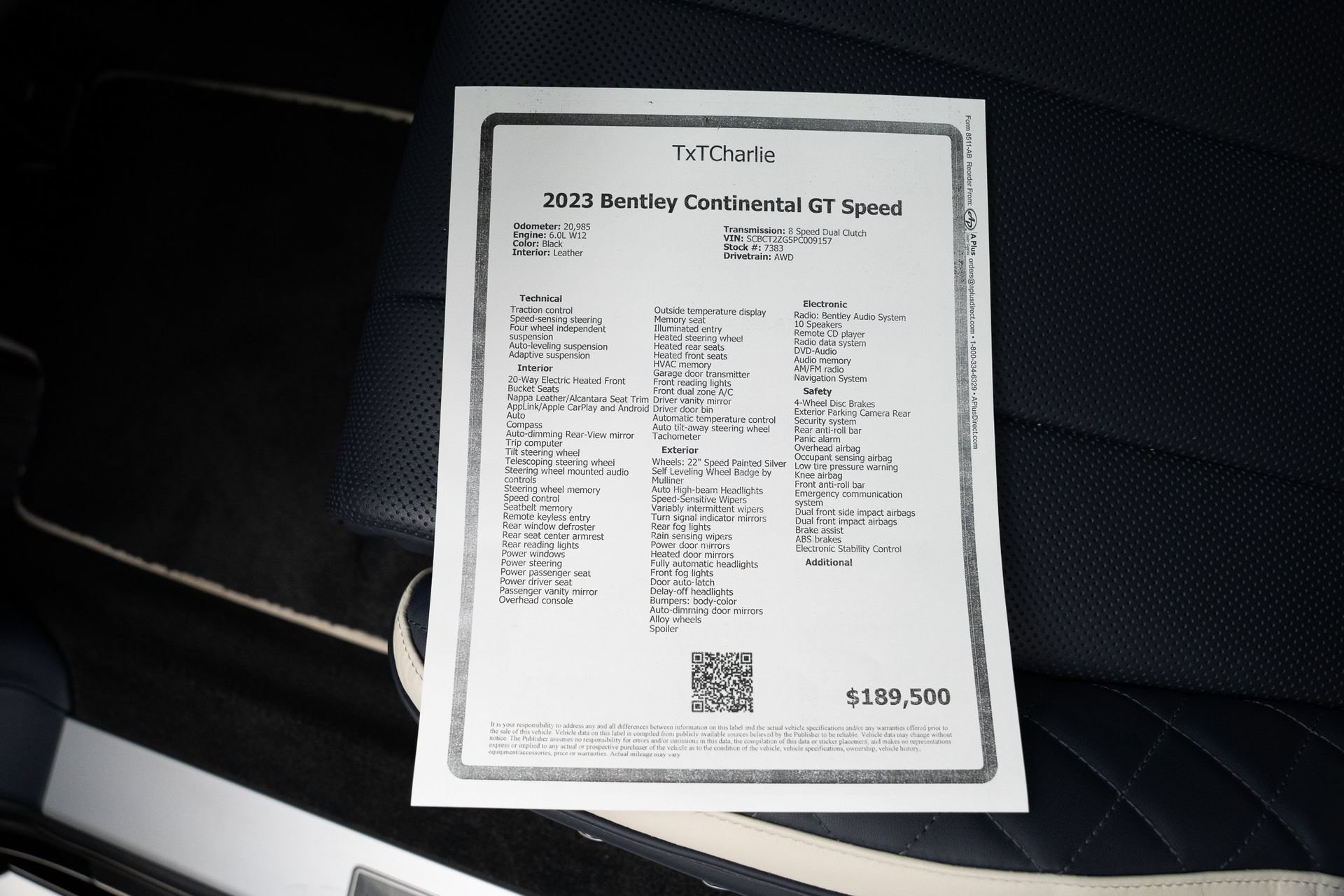 Used 2023 Bentley Continental GT Speed AWD/4WD image 79