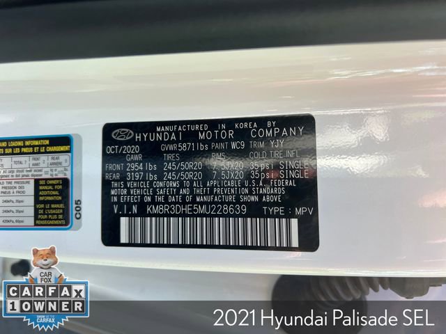 Used 2021 Hyundai Palisade SEL w/ Convenience Package AWD/4WD image 32
