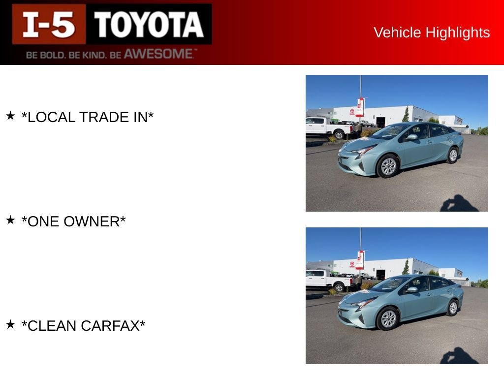 Used 2016 Toyota Prius Two FWD image 3
