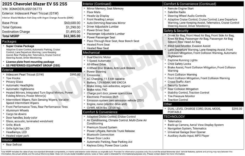 Used 2025 Chevrolet Blazer EV SS AWD/4WD image 11