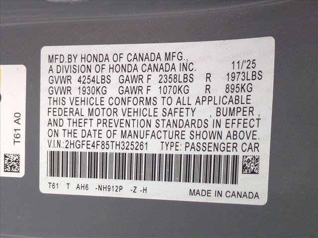 Certified 2026 Honda Civic FWD Hybrid Sedan image 25