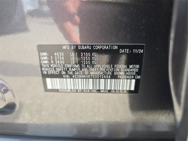 Used 2025 Subaru Legacy Limited w/ Popular Package #3 image 31