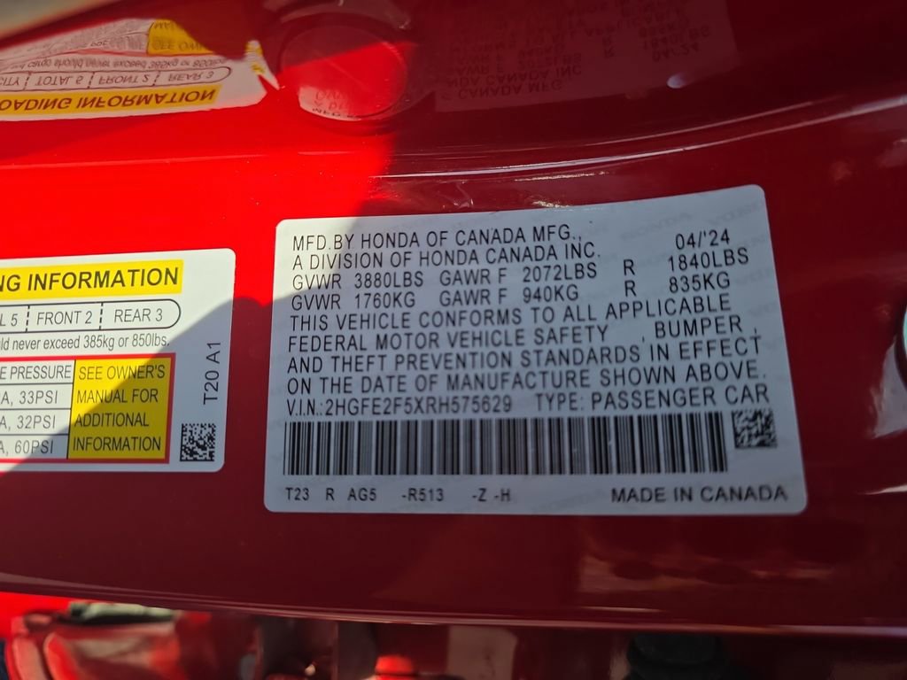 Certified 2024 Honda Civic Sport image 25