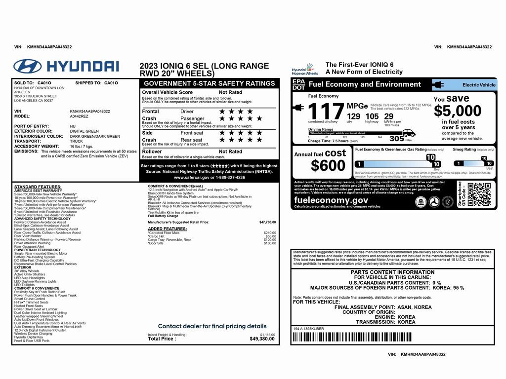 Used 2023 Hyundai Ioniq 6 SEL image 2