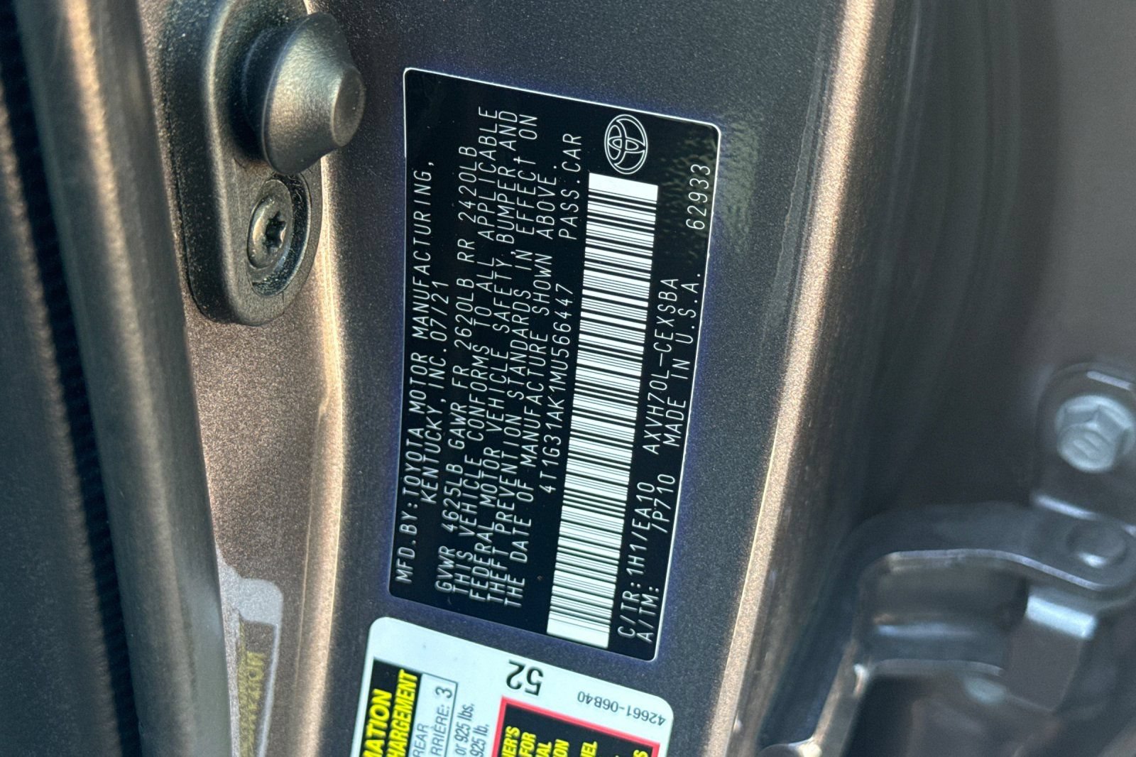 Used 2021 Toyota Camry SE w/ Cold Weather Package FWD image 55