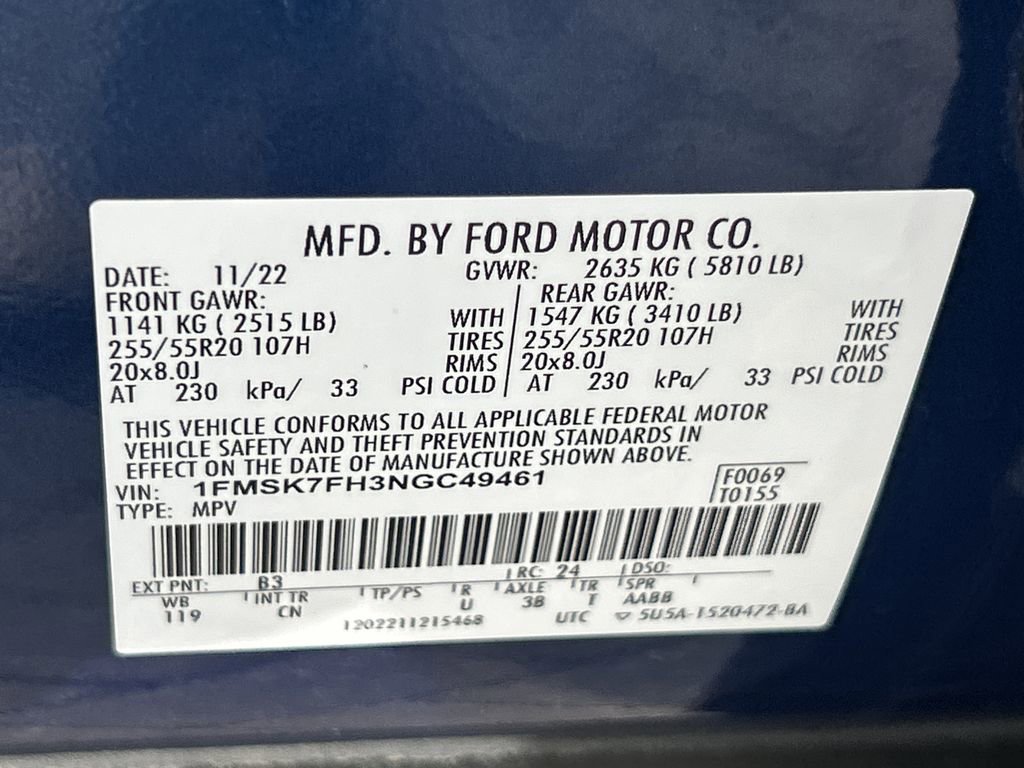 Used 2022 Ford Explorer Limited w/ Limited Technology Package image 32