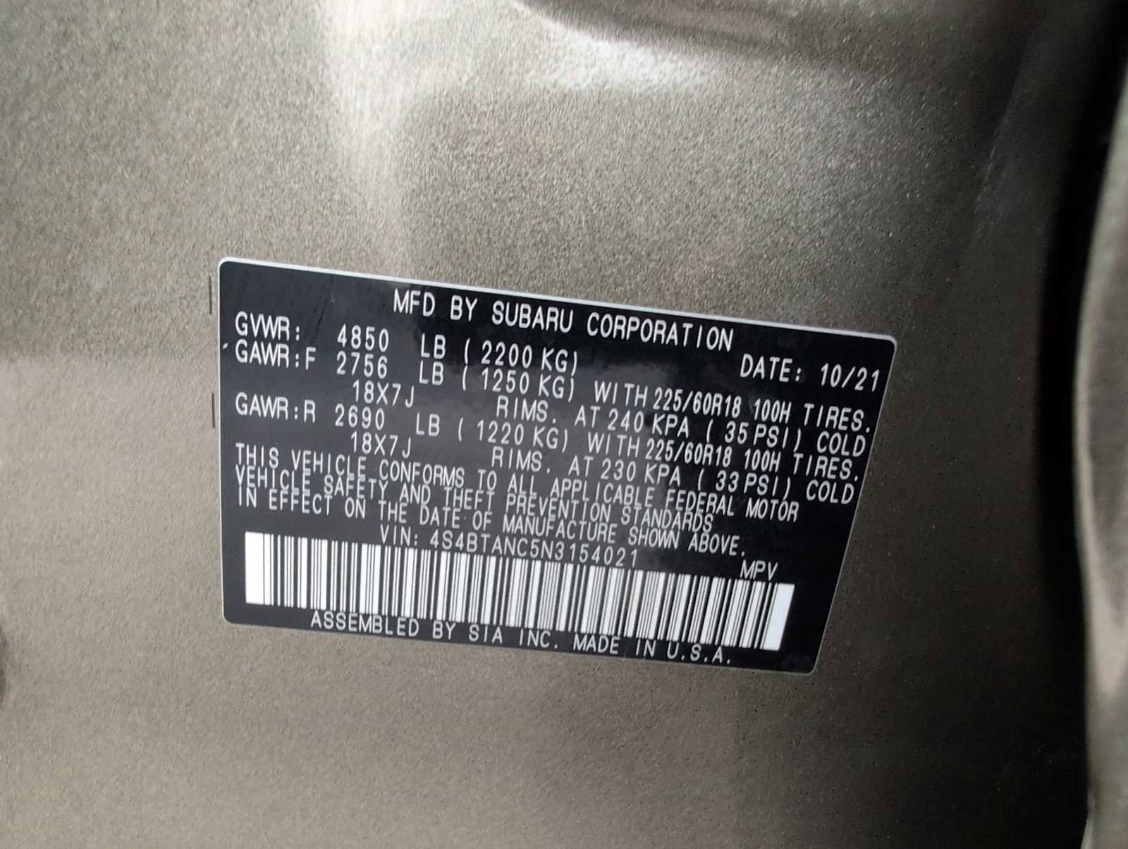 Certified 2022 Subaru Outback Limited image 36