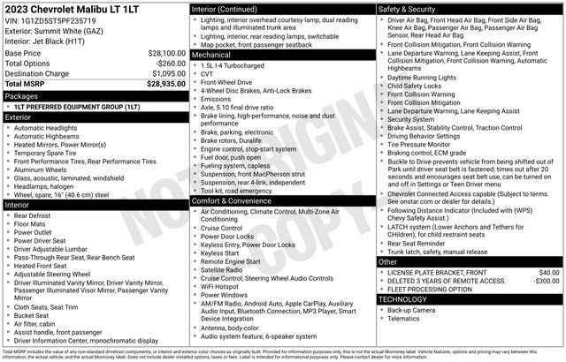 Certified 2023 Chevrolet Malibu LT FWD image 5