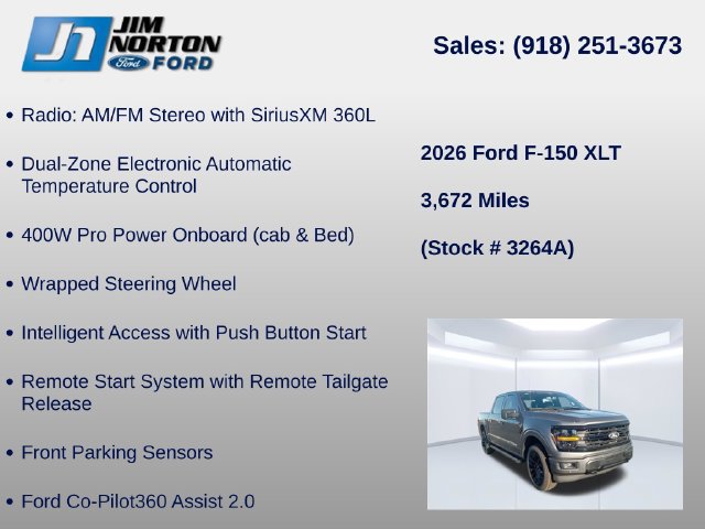 Certified 2026 Ford F150 XLT w/ Equipment Group 302A MID AWD/4WD image 15