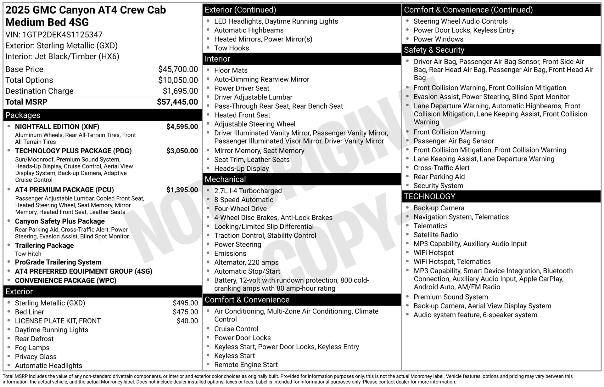 Used 2025 GMC Canyon AT4 w/ Nightfall Edition AWD/4WD image 44