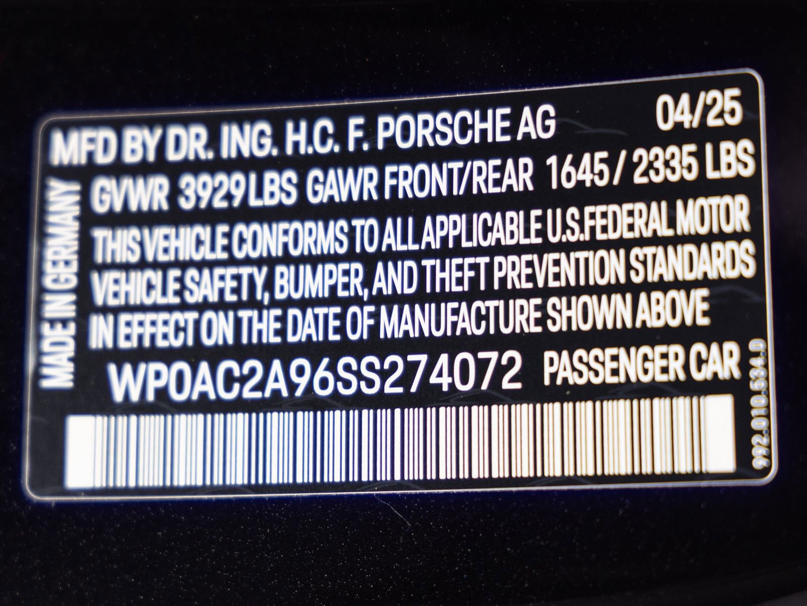 Certified 2025 Porsche 911 GT3 image 33