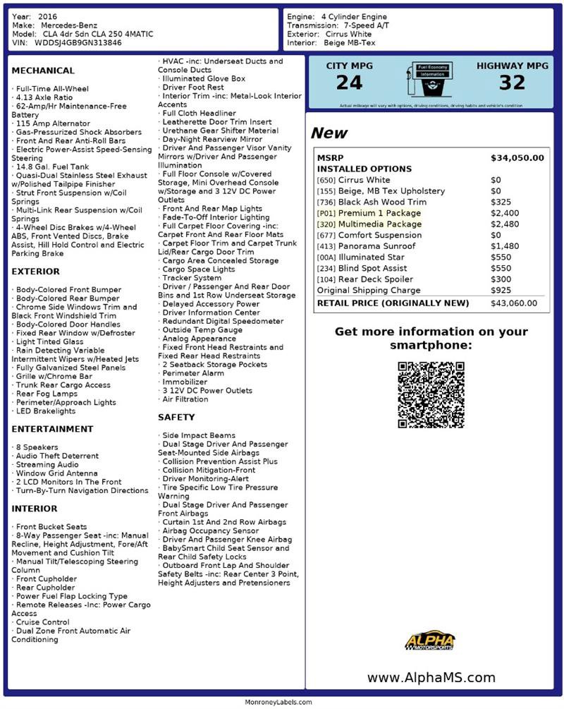 Used 2016 Mercedes-Benz CLA 250 4MATIC image 3