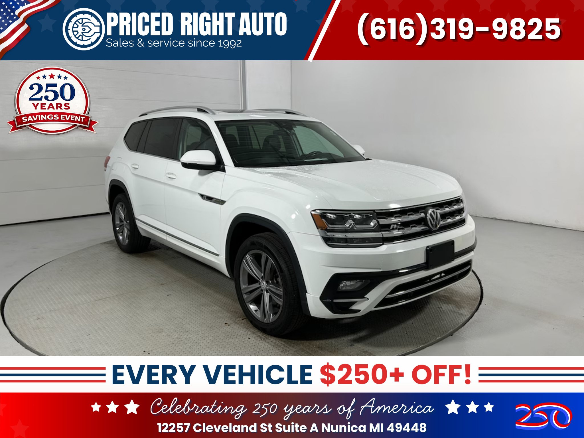 Used 2018 Volkswagen Atlas SEL w/ R-Line Package AWD/4WD image 1