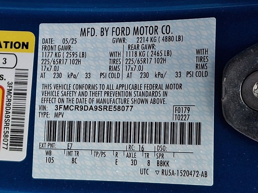 Certified 2025 Ford Bronco Sport Badlands AWD/4WD image 28