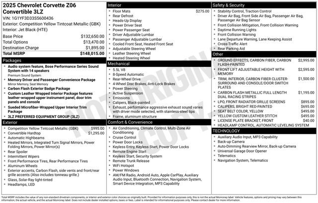 Used 2025 Chevrolet Corvette Z06 RWD image 22