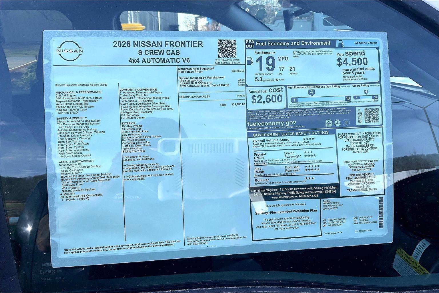 New 2026 Nissan Frontier S w/ Tow Package AWD/4WD image 14