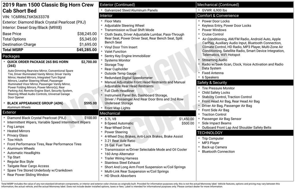 Used 2019 RAM 1500 Big Horn image 2