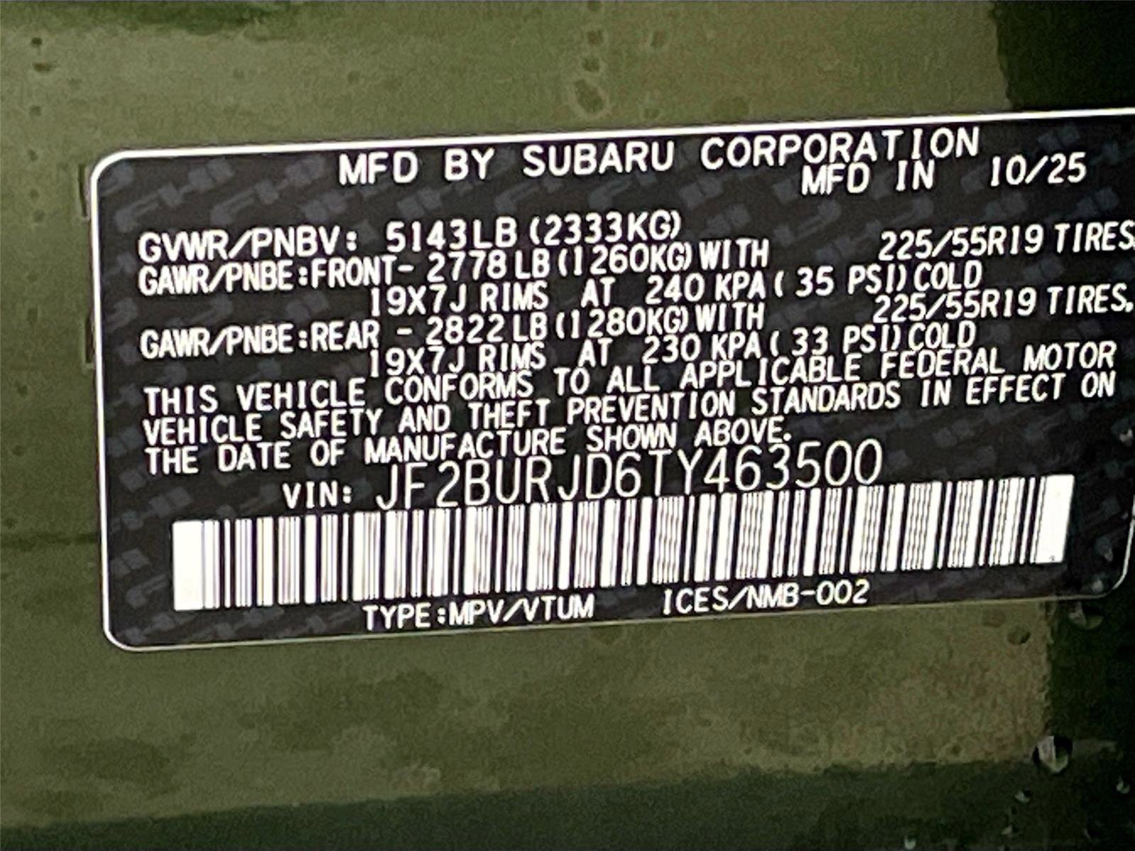 New 2026 Subaru Outback Touring XT image 35