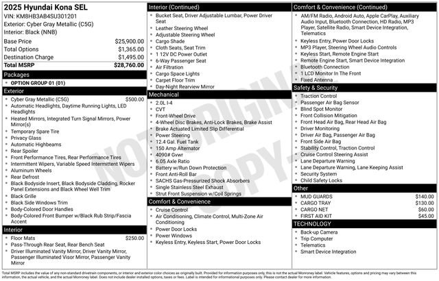 Certified 2025 Hyundai Kona SEL image 26