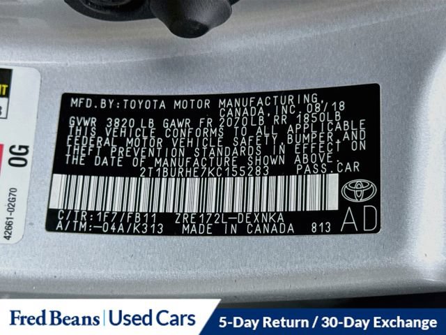 Used 2019 Toyota Corolla LE w/ Carpet Mat Package (TMS) FWD image 35