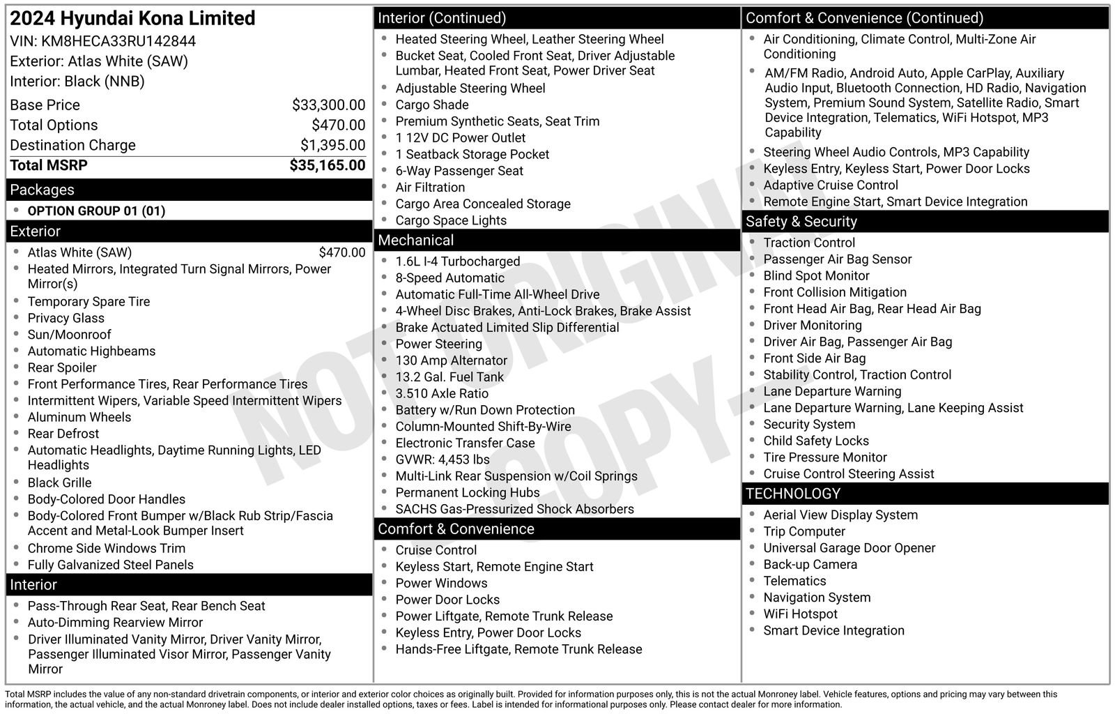 Certified 2024 Hyundai Kona Limited AWD/4WD image 28