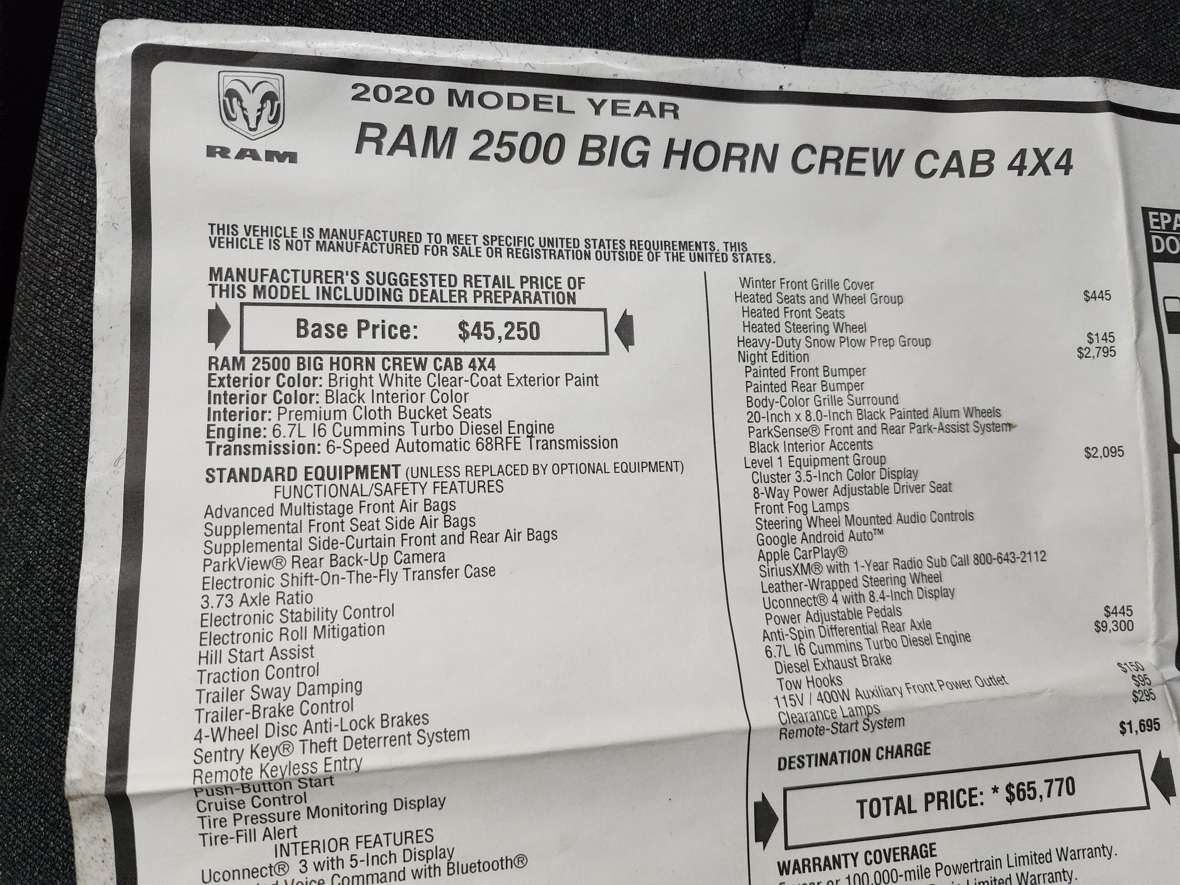 Used 2020 RAM 2500 Big Horn w/ Night Edition AWD/4WD image 63
