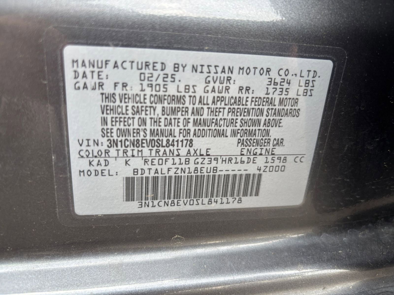 Used 2025 Nissan Versa SV FWD image 27