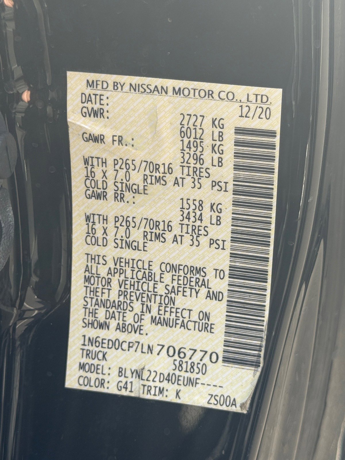 Used 2020 Nissan Frontier SV image 31