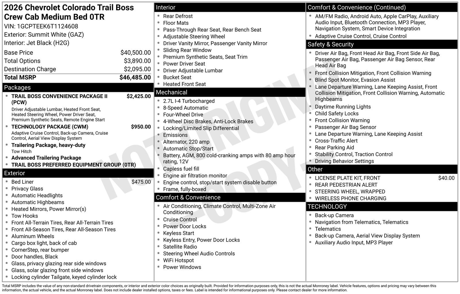 Used 2026 Chevrolet Colorado Trail Boss AWD/4WD image 36