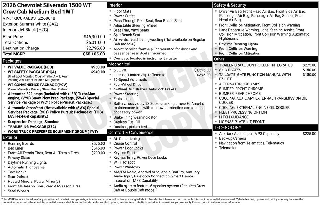 New 2026 Chevrolet Silverado 1500 W/T w/ WT Value Package image 34