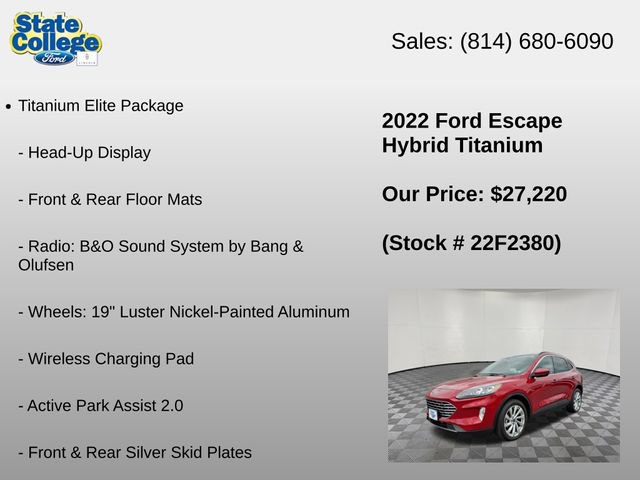 Used 2022 Ford Escape Titanium w/ Titanium Elite Package AWD/4WD image 12