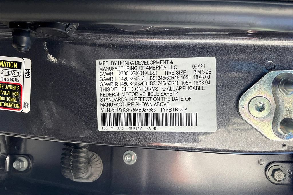 Used 2021 Honda Ridgeline RTL-E image 20
