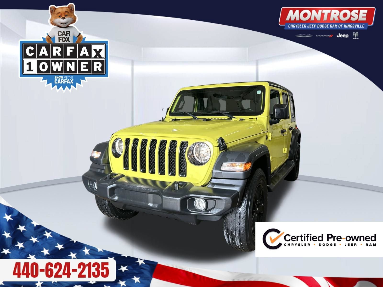 Certified 2023 Jeep Wrangler Unlimited Sport
