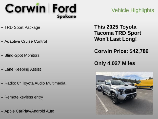Used 2025 Toyota Tacoma TRD Sport AWD/4WD image 6
