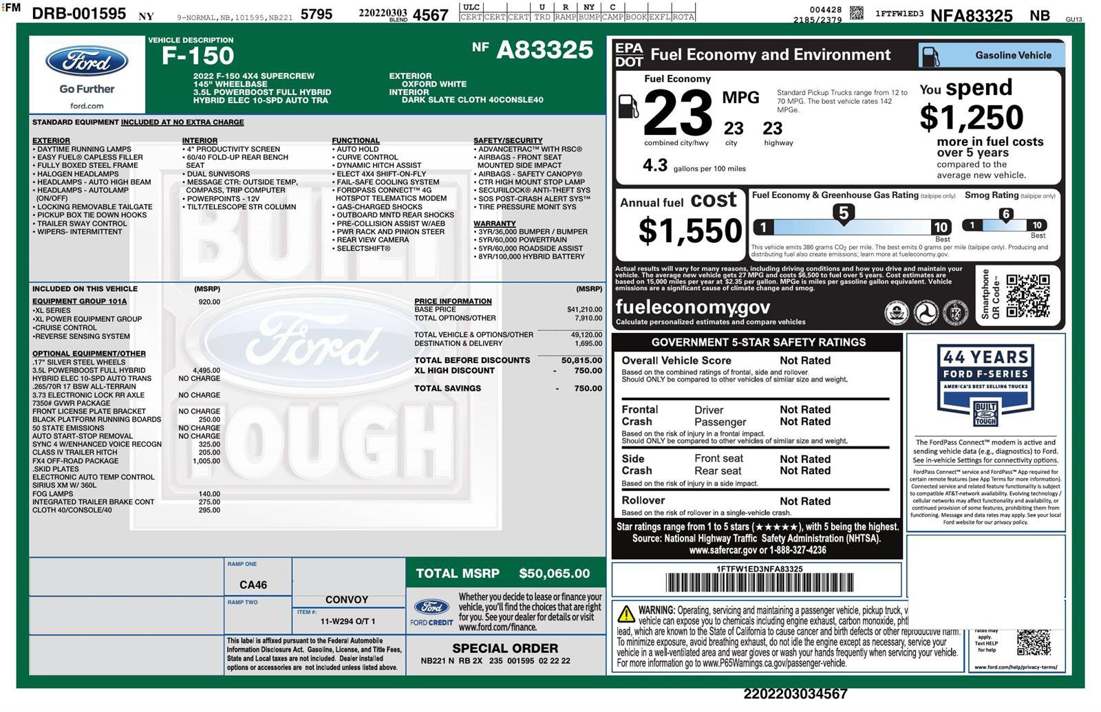 Used 2022 Ford F150 XL w/ FX4 Off-Road Package image 4