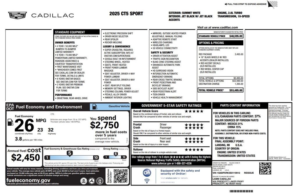 Used 2025 Cadillac CT5 Sport image 3