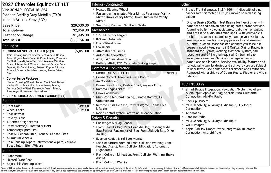 New 2027 Chevrolet Equinox LT w/ Convenience Package II FWD image 11