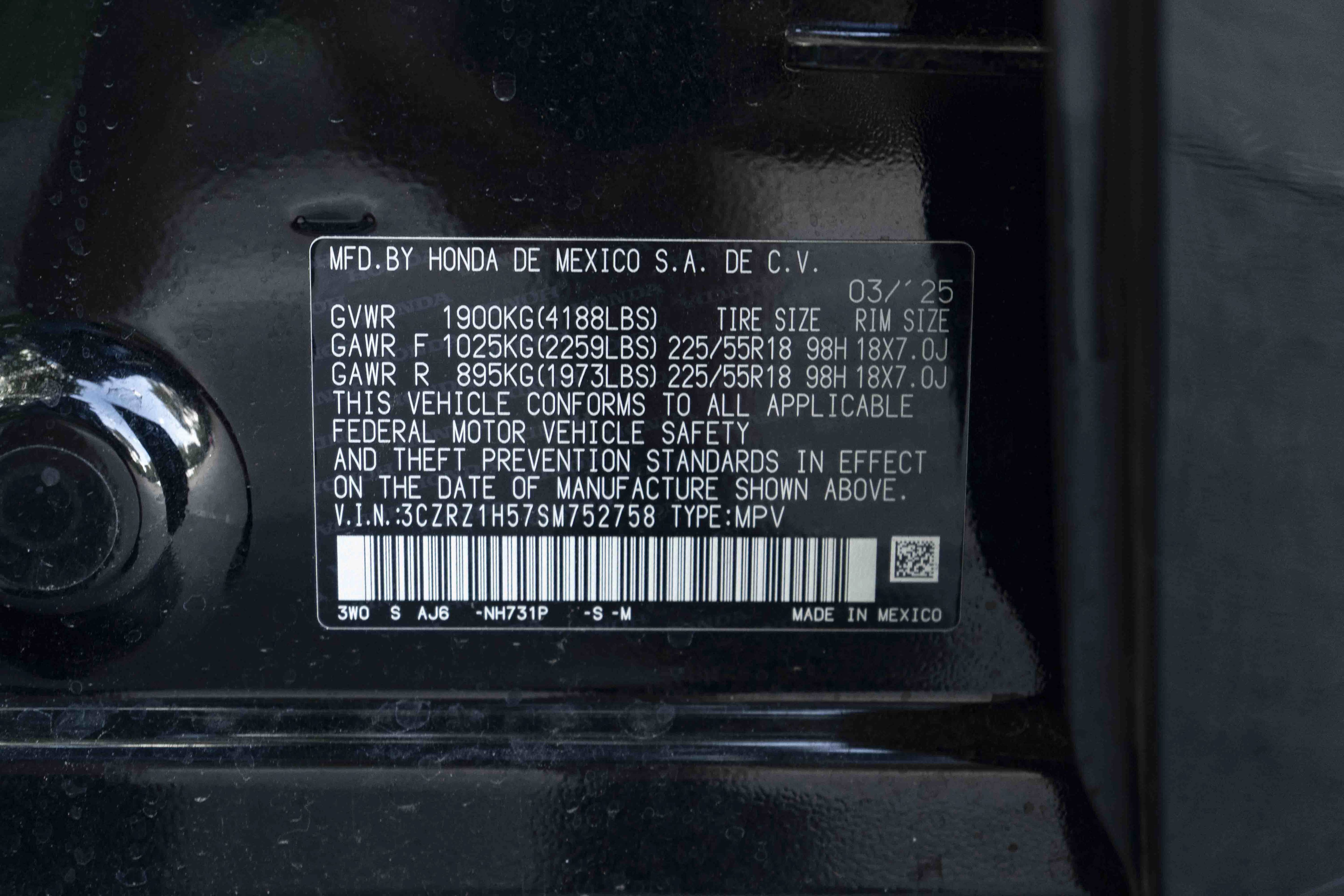 Certified 2025 Honda HR-V Sport image 43