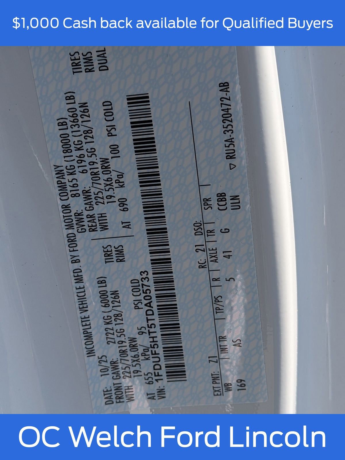 New 2026 Ford F550 4x4 Regular Cab Super Duty w/ XL Chrome Package image 13