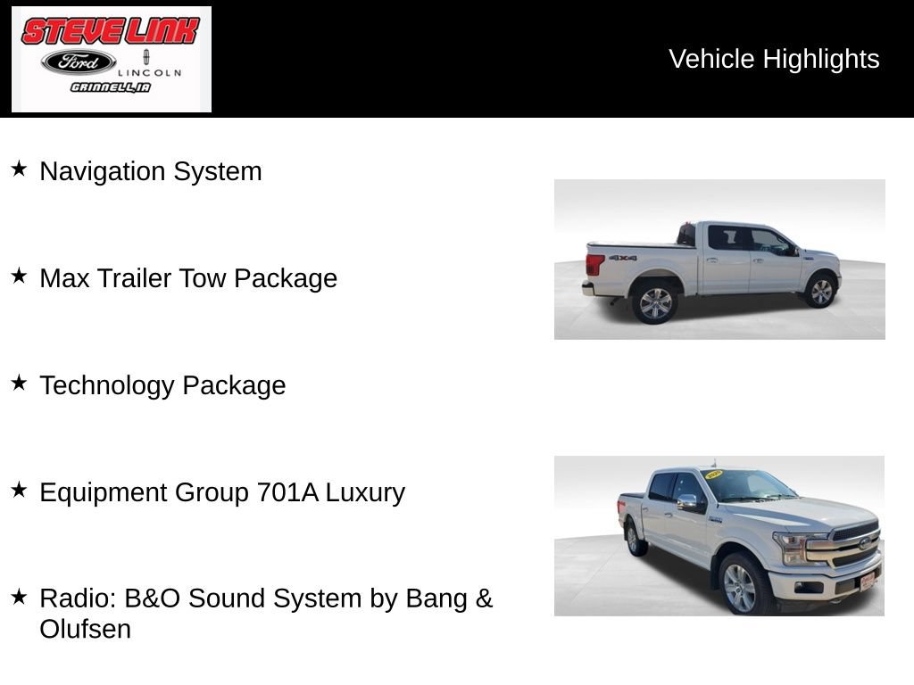 Used 2020 Ford F150 Platinum w/ Equipment Group 701A Luxury AWD/4WD image 7